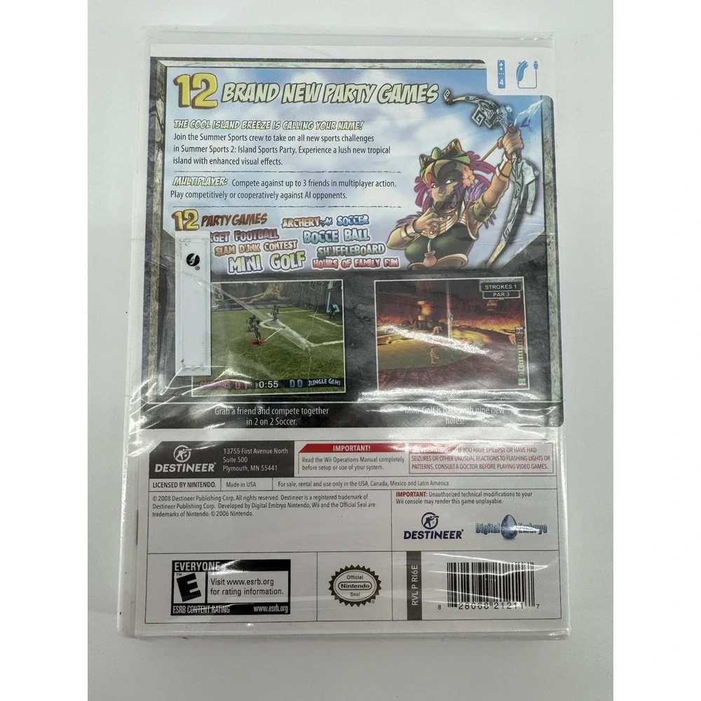 Island Sports Party Summer Sports 2 Nintendo Wii Destineer‎ Brand New In Box
